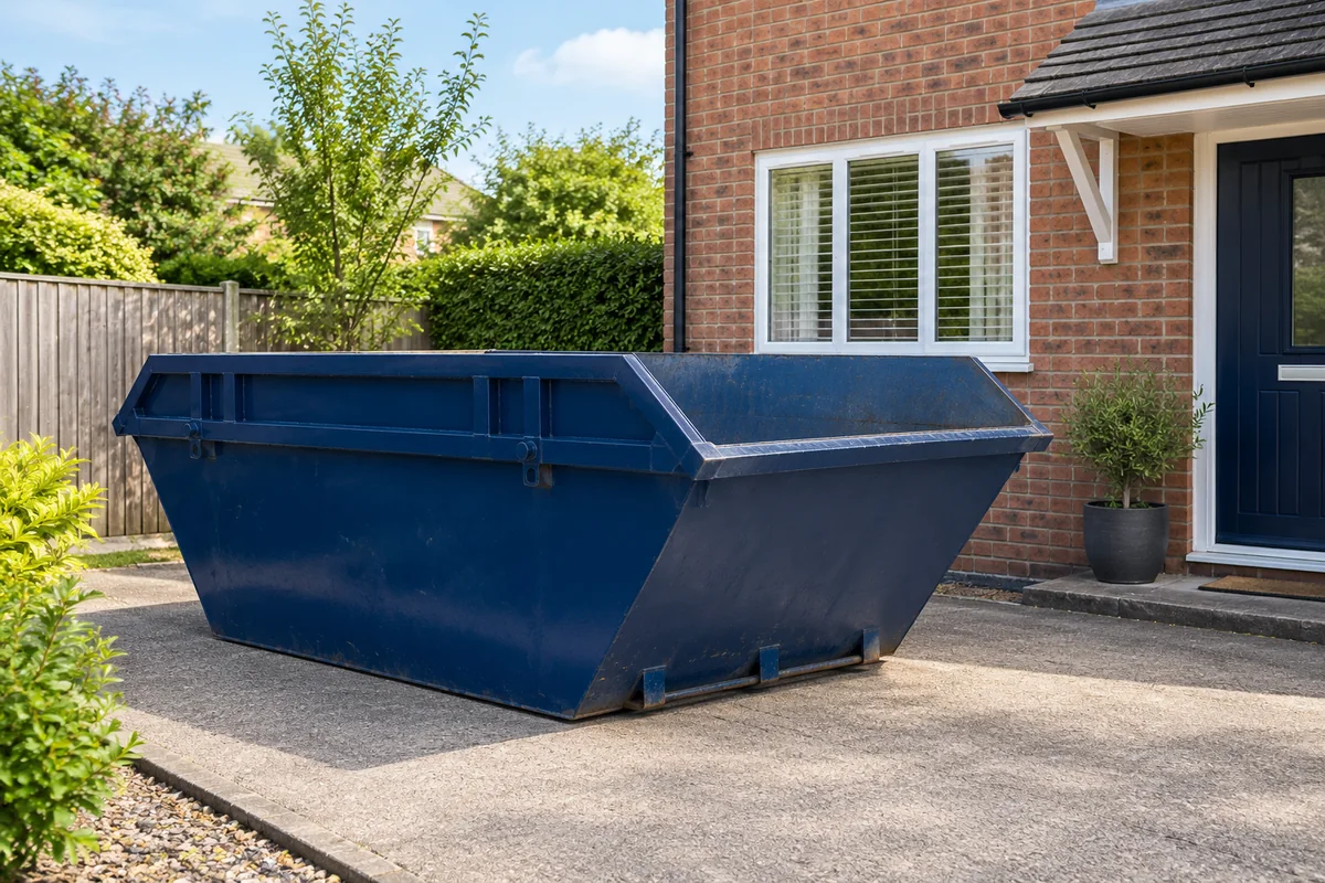 Skip hire or waste collection at a British home
