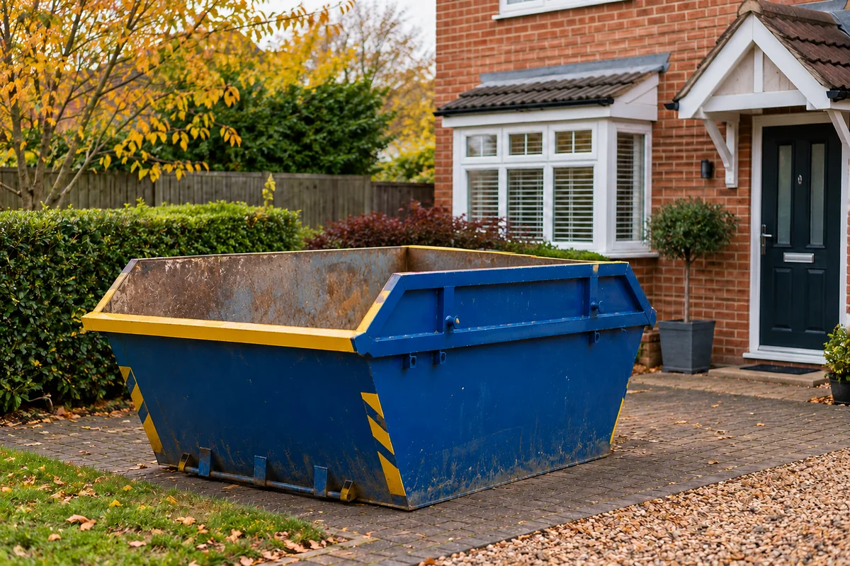 Skip hire or waste collection at a British home