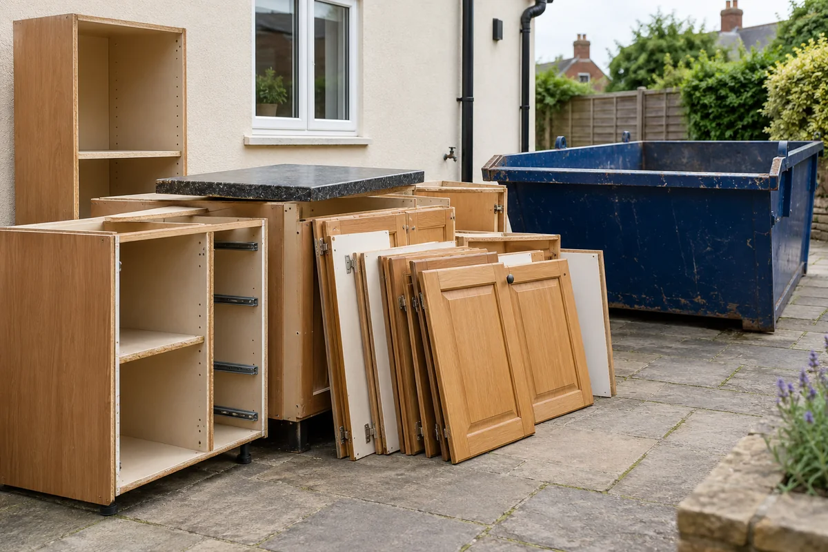 Materials from a kitchen clearance